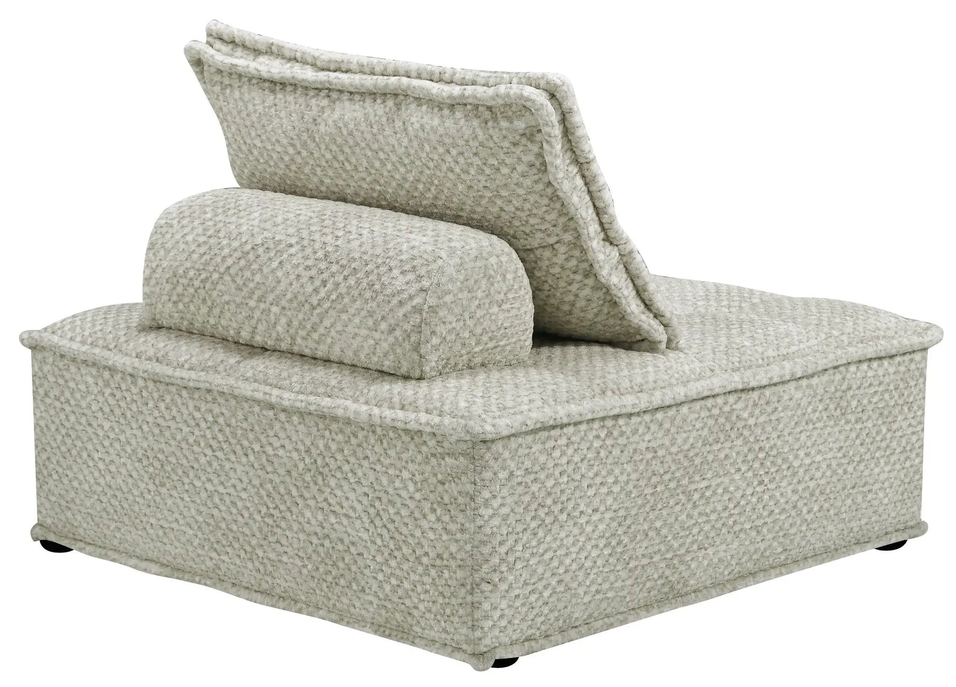 Bales Sectional sofa in beige boucle fabric with back cushions by Unique Piece Furniture on Tampa Home & Garden Store