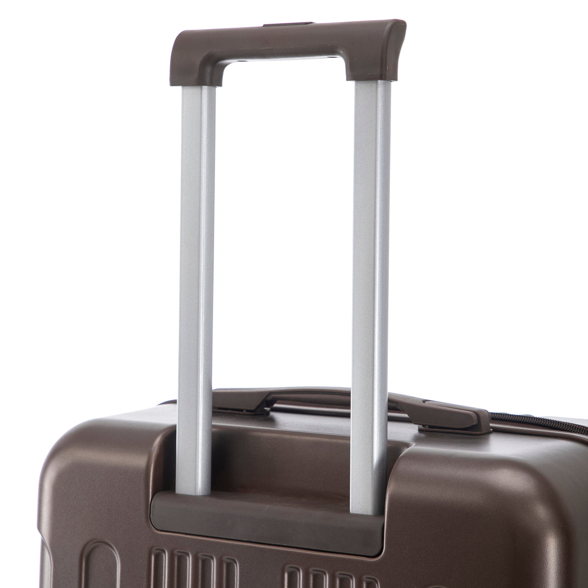3 Piece ABS Spinner Wheel Luggage Set brown by HouseOfZazla, brown luggage with silver handles on Tampa Home & Garden Store
