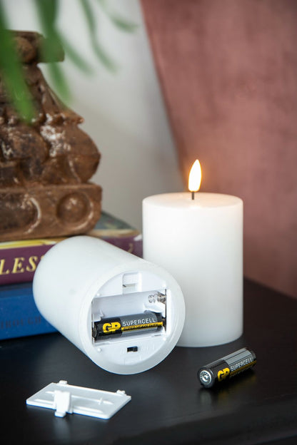 LED Candles Wick and Remote Timer Set 2 White
