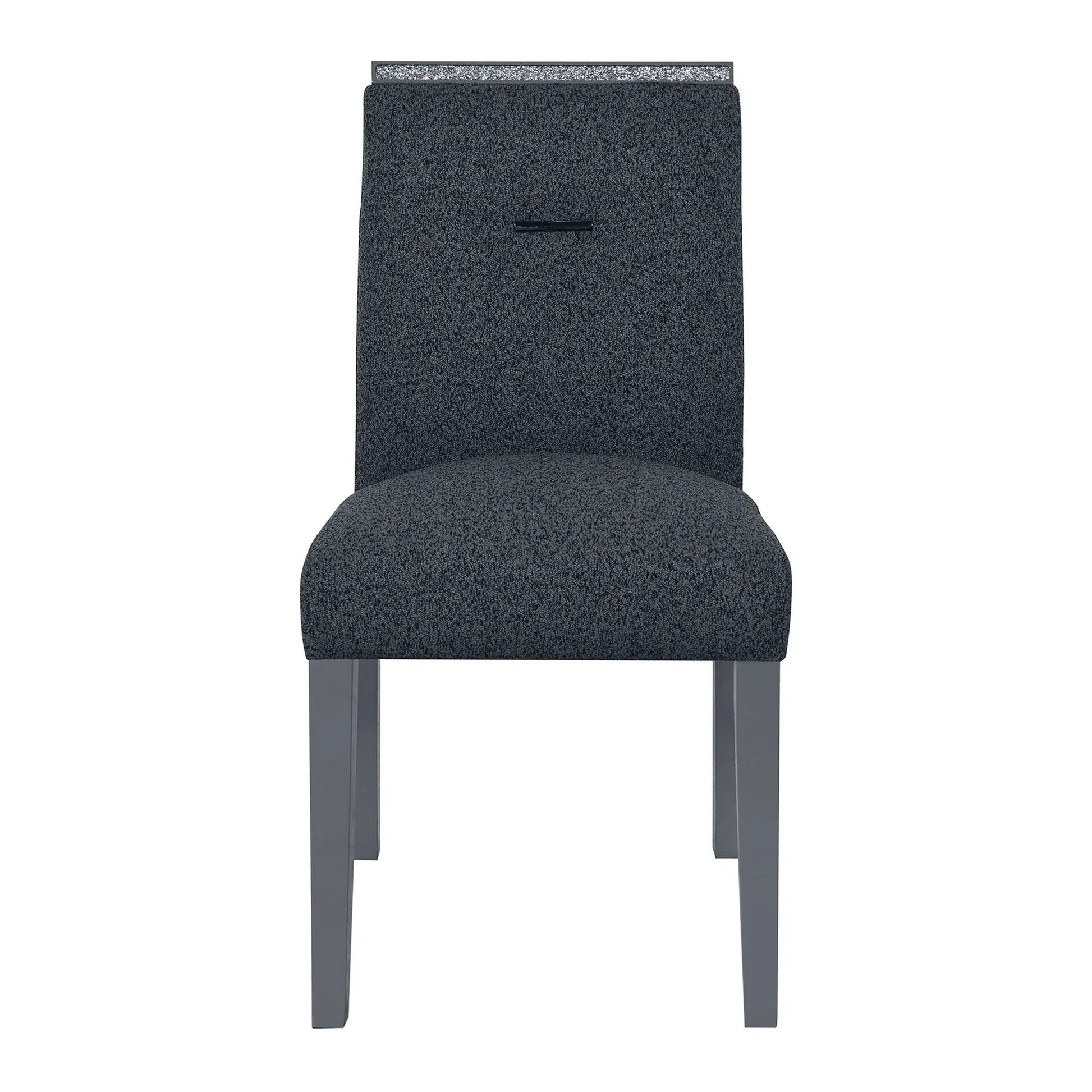 Ariya stylish design dining chair, Unique Piece Furniture, dark textured fabric, metal legs on Tampa Home & Garden Store