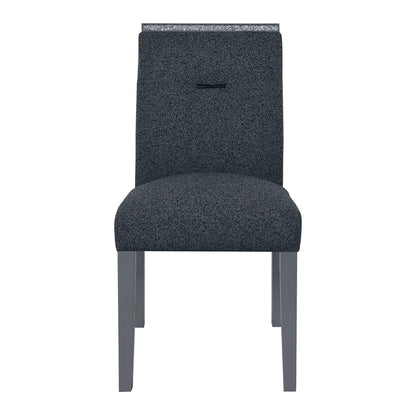 Ariya stylish design dining chair, Unique Piece Furniture, dark textured fabric, metal legs on Tampa Home & Garden Store
