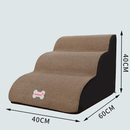 Small Dog Teddy On The Sofa To Bed Climbing Ladder Slope Model textured fabric pet stairs on Tampa Home & Garden Store
