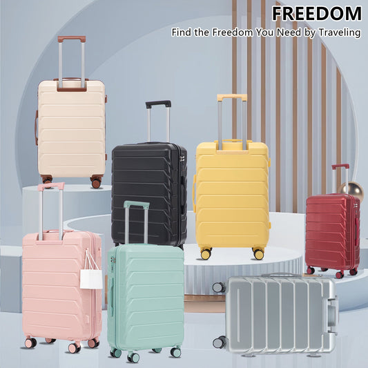 3-Piece ABS Spinner Wheel Luggage Set by HouseOfZazla with combination lock in assorted colors on Tampa Home & Garden Store