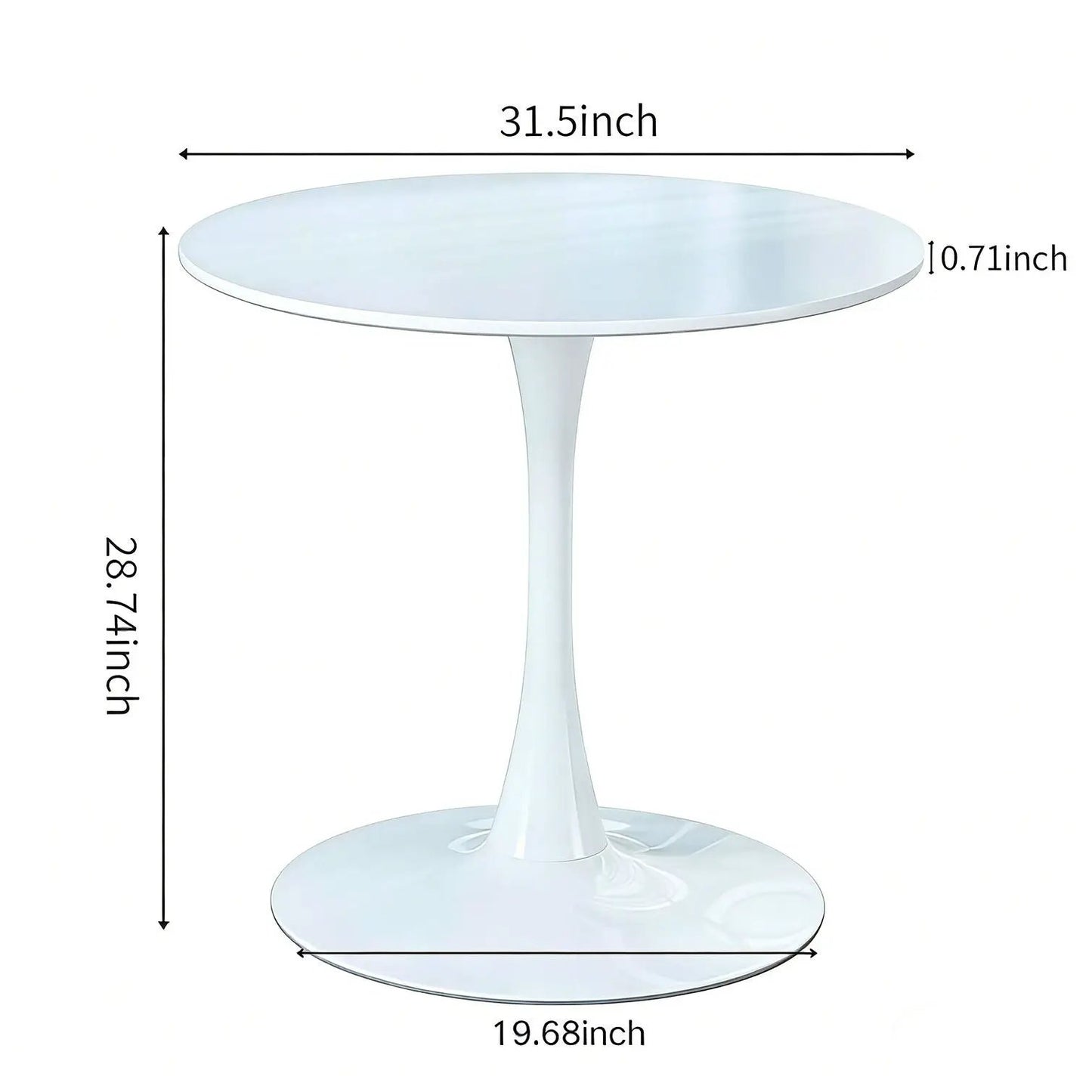 Mid-Century Tulip Table with Round Top Pedestal