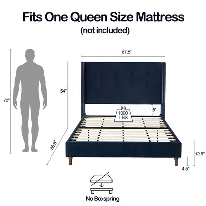 Peyton Upholstered Bed and a 54 Inch Headboard