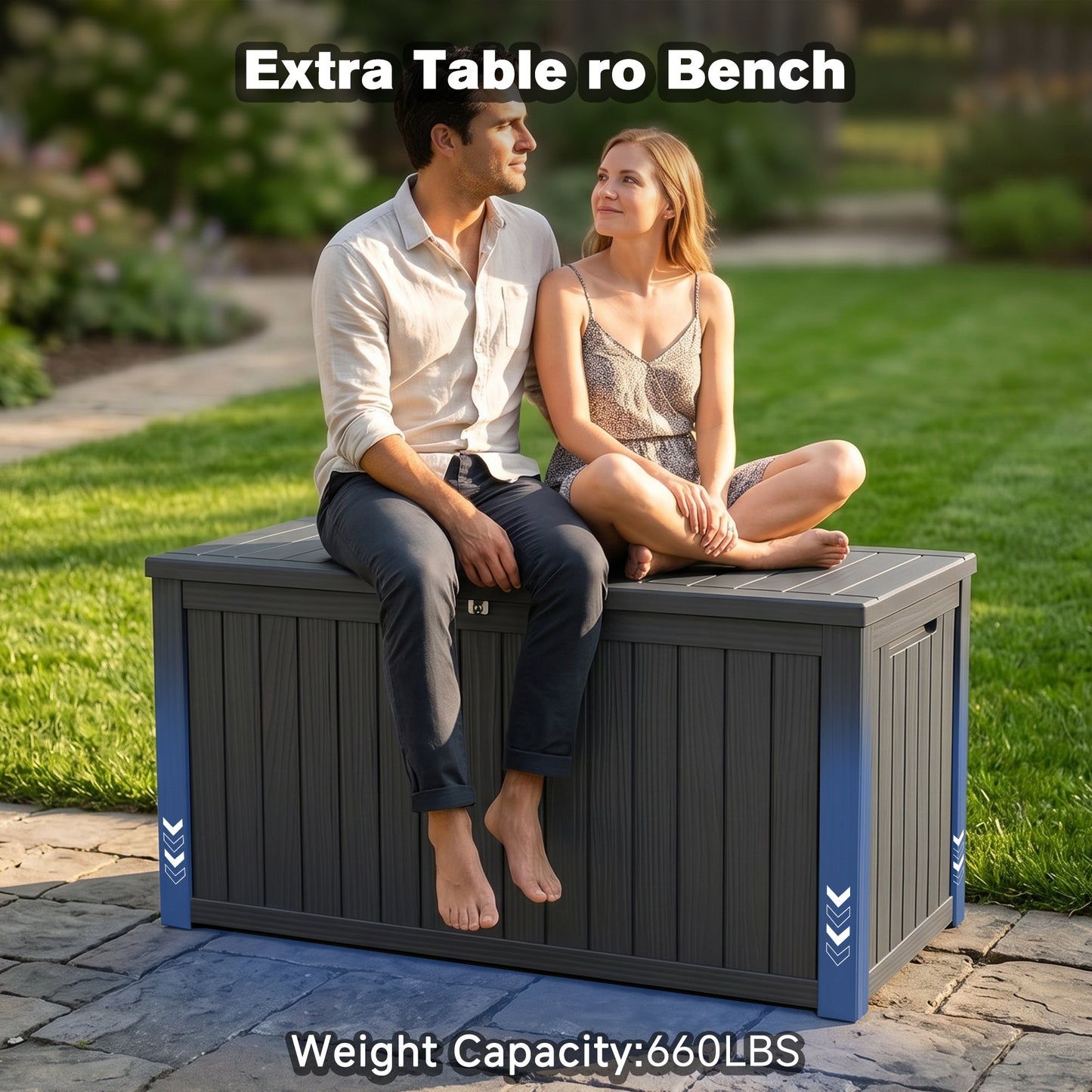 180 Gallon Outdoor Storage Deck Box for a Patio