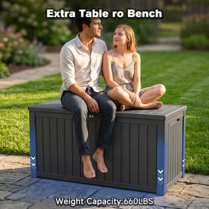 180 Gallon Outdoor Storage Deck Box for a Patio