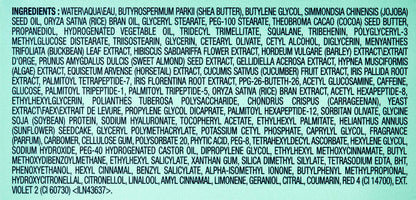 Face cream ingredients on turquoise label for Beauty Care Bag Night Cream on Tampa Home & Garden Store