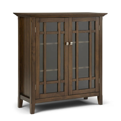 Bedford Storage Media Cabinet with Glass Doors