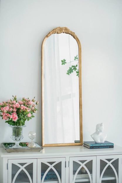 Wood Floor Mirror and Full Body Makeup Mirror
