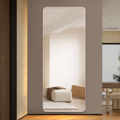 Full Body Round Corner Mirror, white framed wall mirror by HouseOfZazla on Tampa Home & Garden Store