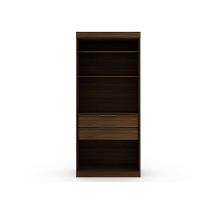 Mulberry Wardrobe Closet with Adjustable Shelving, dark brown wood HouseOfZazla on Tampa Home & Garden Store