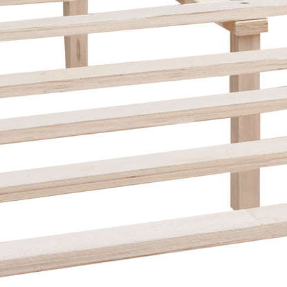Queen platform bed frame with strong wood slat support in natural wood finish on Tampa Home & Garden Store