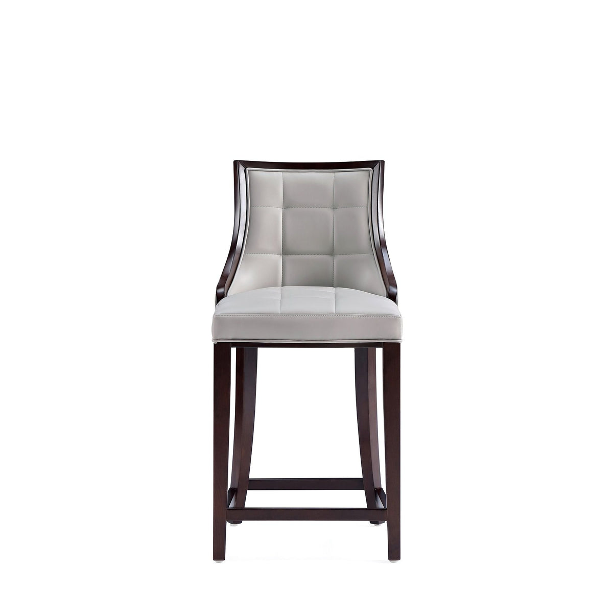 Bar height stool with white tufted upholstery and solid wood frame by HouseOfZazla 28–30 in on Tampa Home & Garden Store