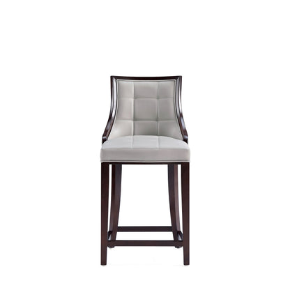 Bar height stool with white tufted upholstery and solid wood frame by HouseOfZazla 28–30 in on Tampa Home & Garden Store