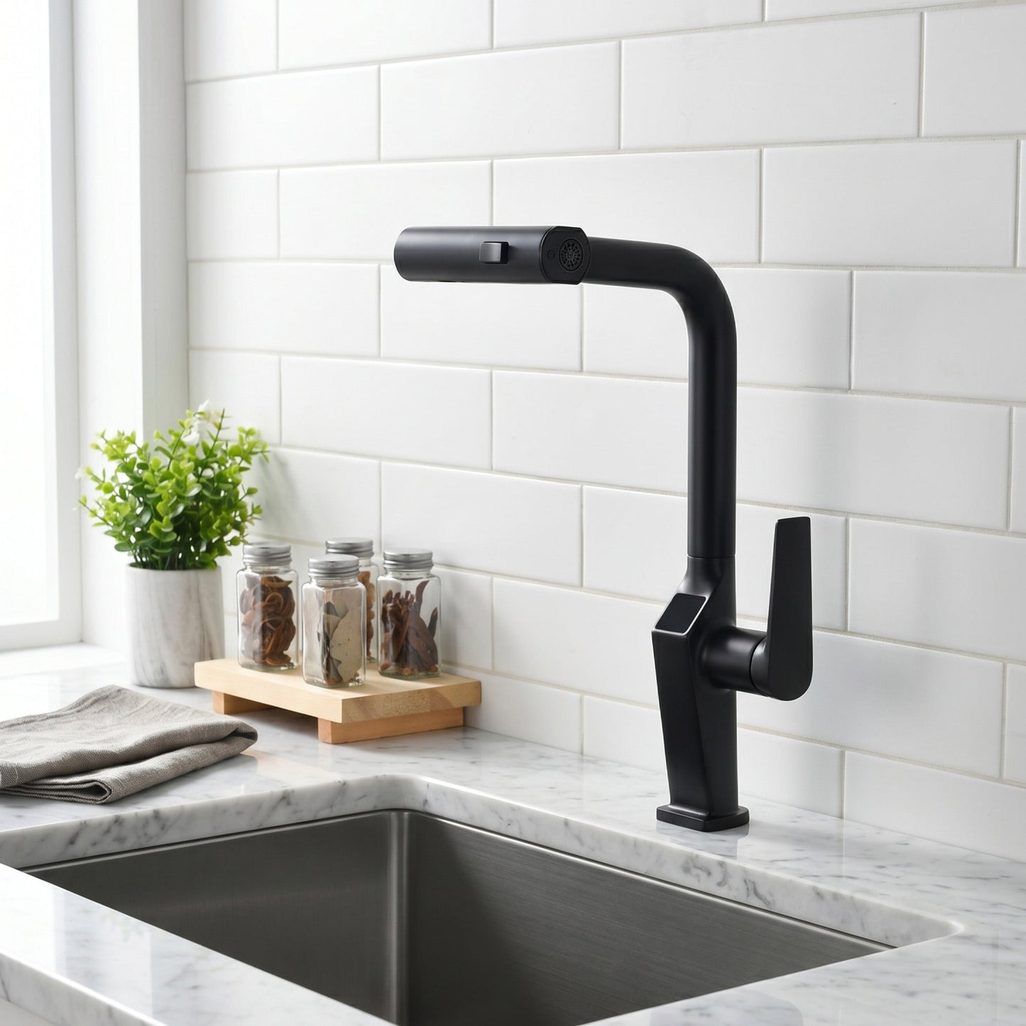 Touchless Matte Black Single Handle Faucet