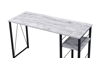 Vadna Writing Desk by Unique Piece Furniture with gray marble top and black metal frame on Tampa Home & Garden Store