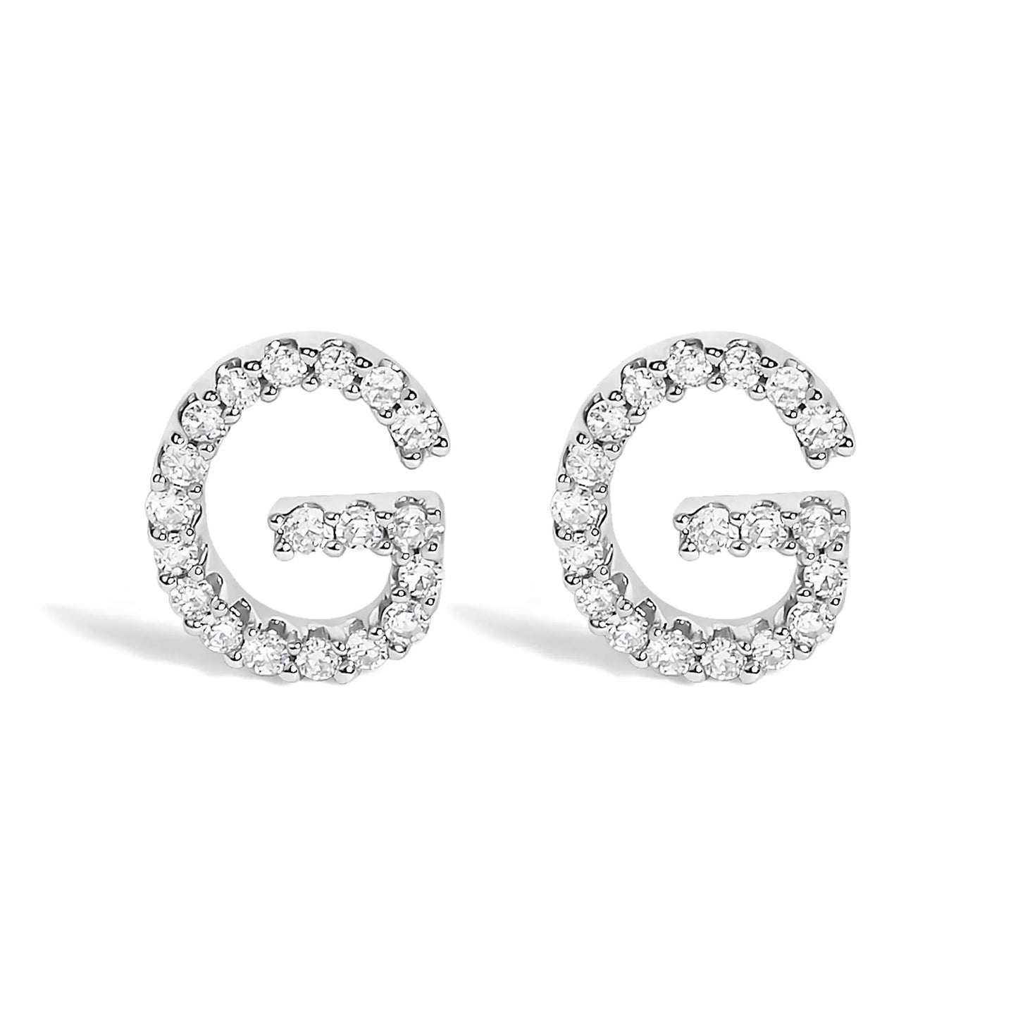 10K white gold diamond pavé hoop earrings pair with sparkling stones on Tampa Home & Garden Store