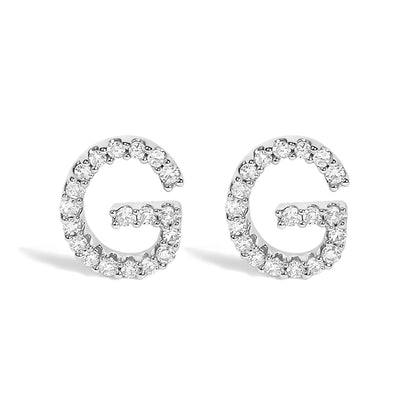 10K white gold diamond pavé hoop earrings pair with sparkling stones on Tampa Home & Garden Store