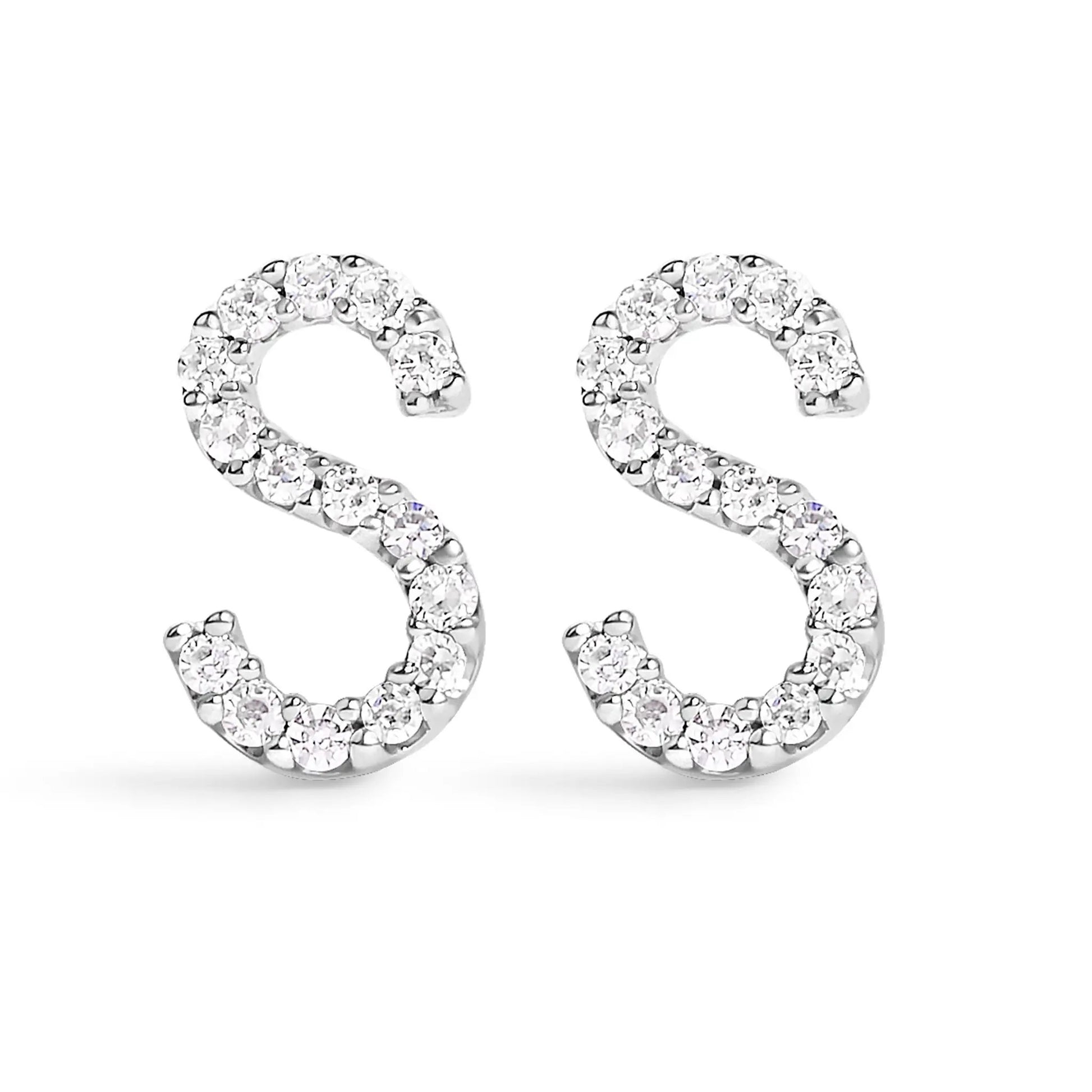 Diamond hoop earrings in 10K white gold with pavé diamonds, by Bids.com on Tampa Home & Garden Store