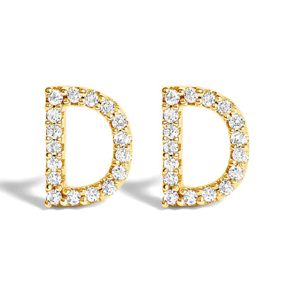 Gold hoop earrings adorned with pavé diamonds along the outer edge on Tampa Home & Garden Store