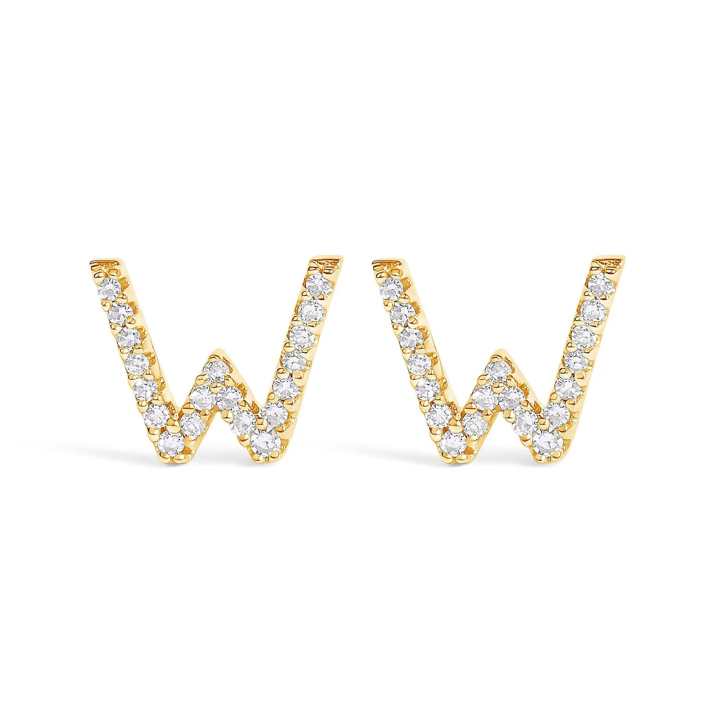 Earrings: curved 10K white gold diamond pavé bar with multiple diamonds along a band by Bids.com on Tampa Home & Garden Store