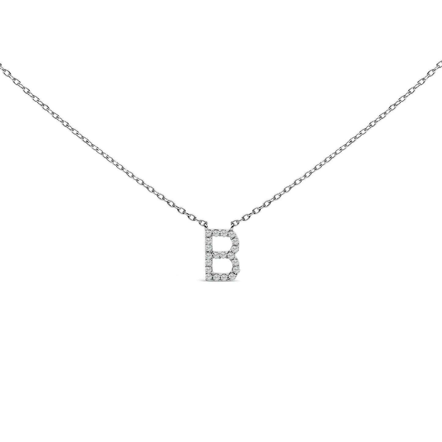 10K white gold diamond-accent A block initial pendant necklace by Bids.com on Tampa Home & Garden Store