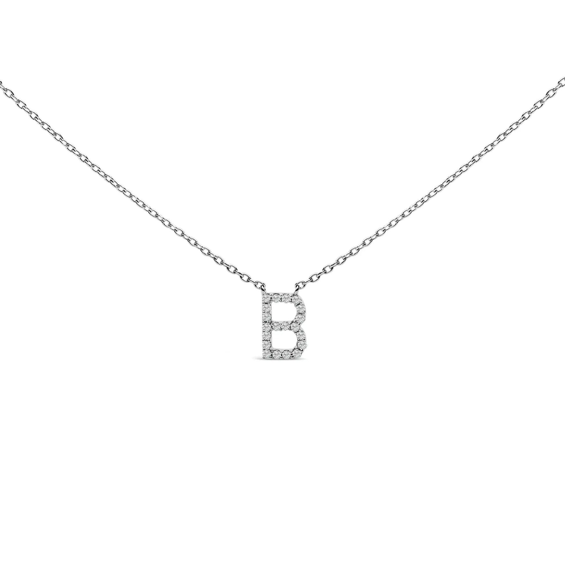 10K white gold diamond-accent A block initial pendant necklace by Bids.com on Tampa Home & Garden Store