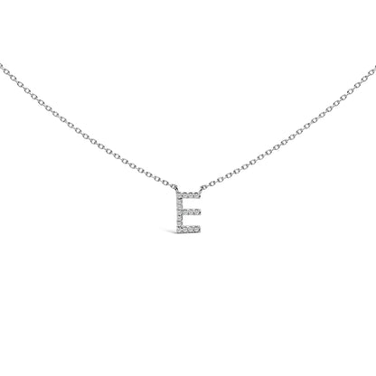 10K white gold diamond-accent A initial pendant necklace with pave diamonds on chain on Tampa Home & Garden Store