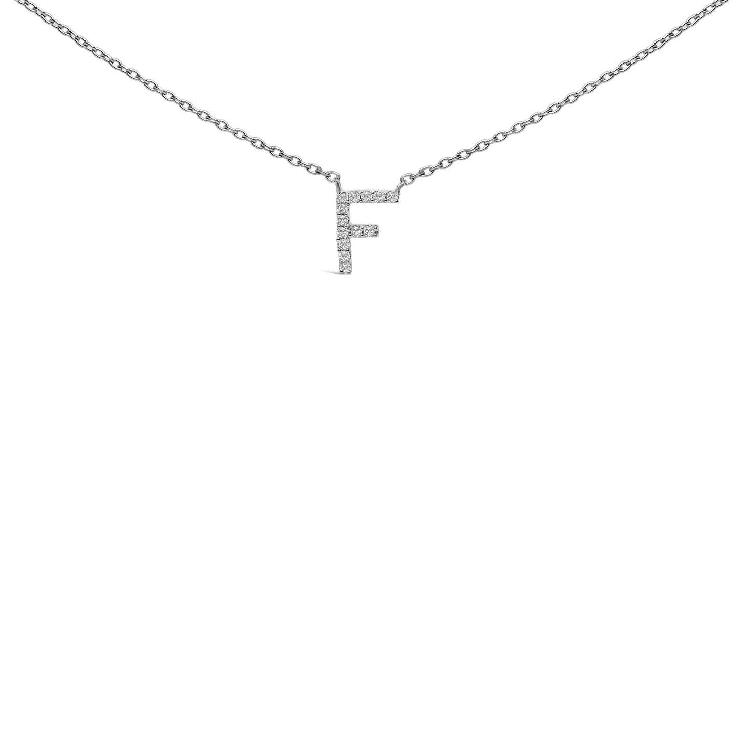 10K white gold diamond-accent A block initial pendant necklace on Tampa Home & Garden Store