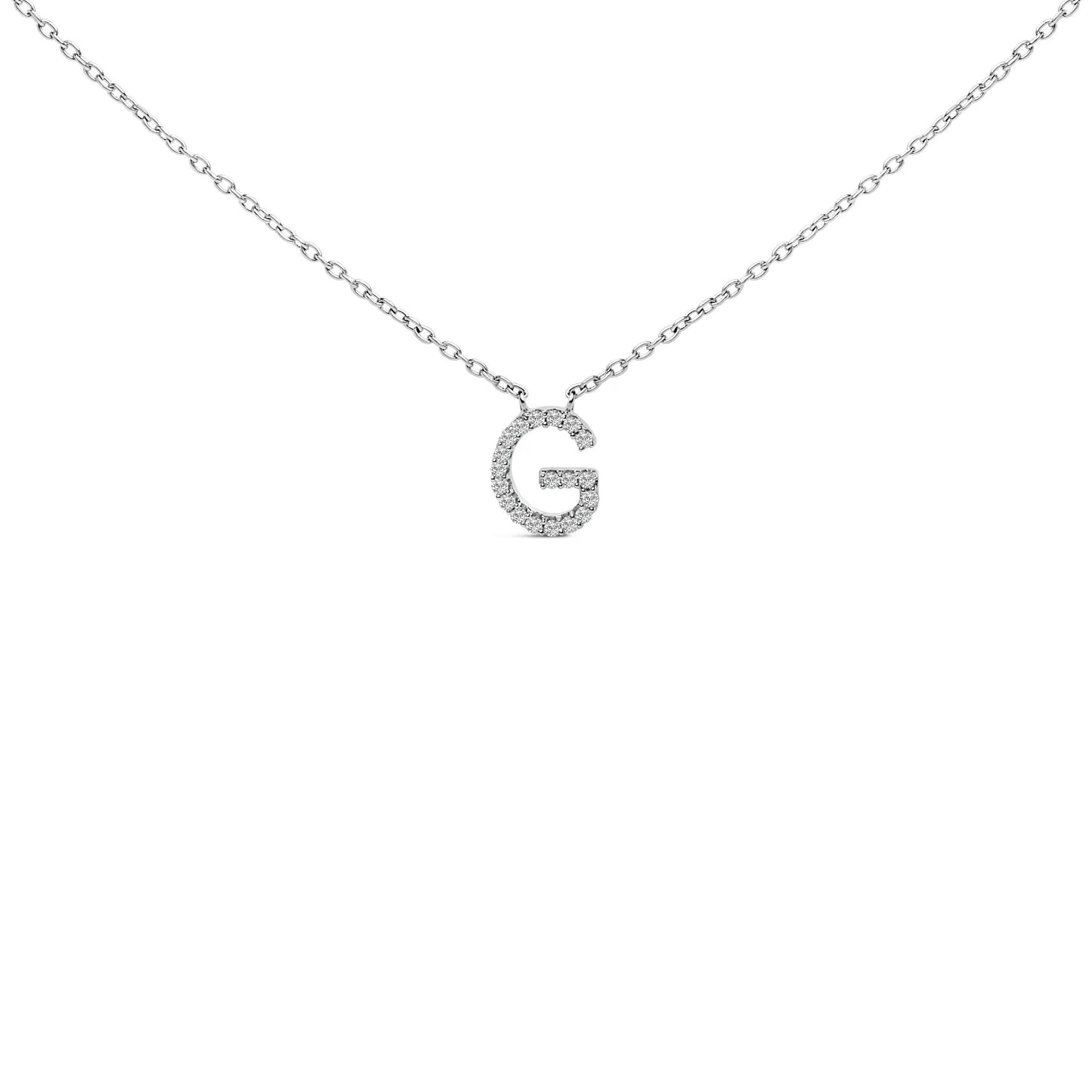 10K white gold diamond-accent A initial pendant necklace with chain by Bids.com on Tampa Home & Garden Store