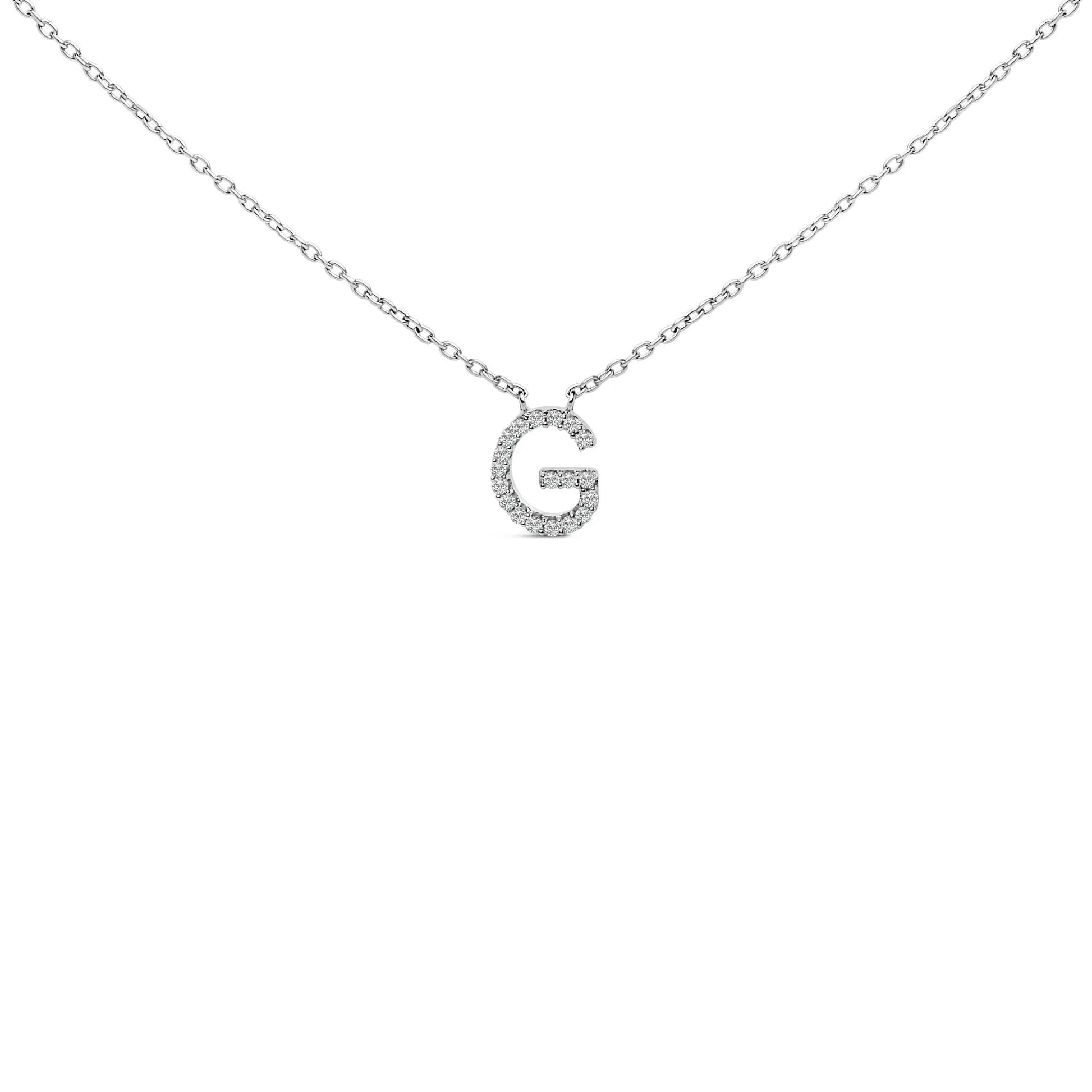 10K white gold diamond-accent A initial pendant necklace with chain by Bids.com on Tampa Home & Garden Store
