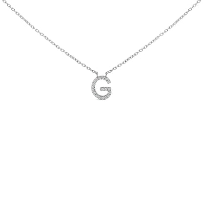 10K white gold diamond-accent A initial pendant necklace with chain by Bids.com on Tampa Home & Garden Store