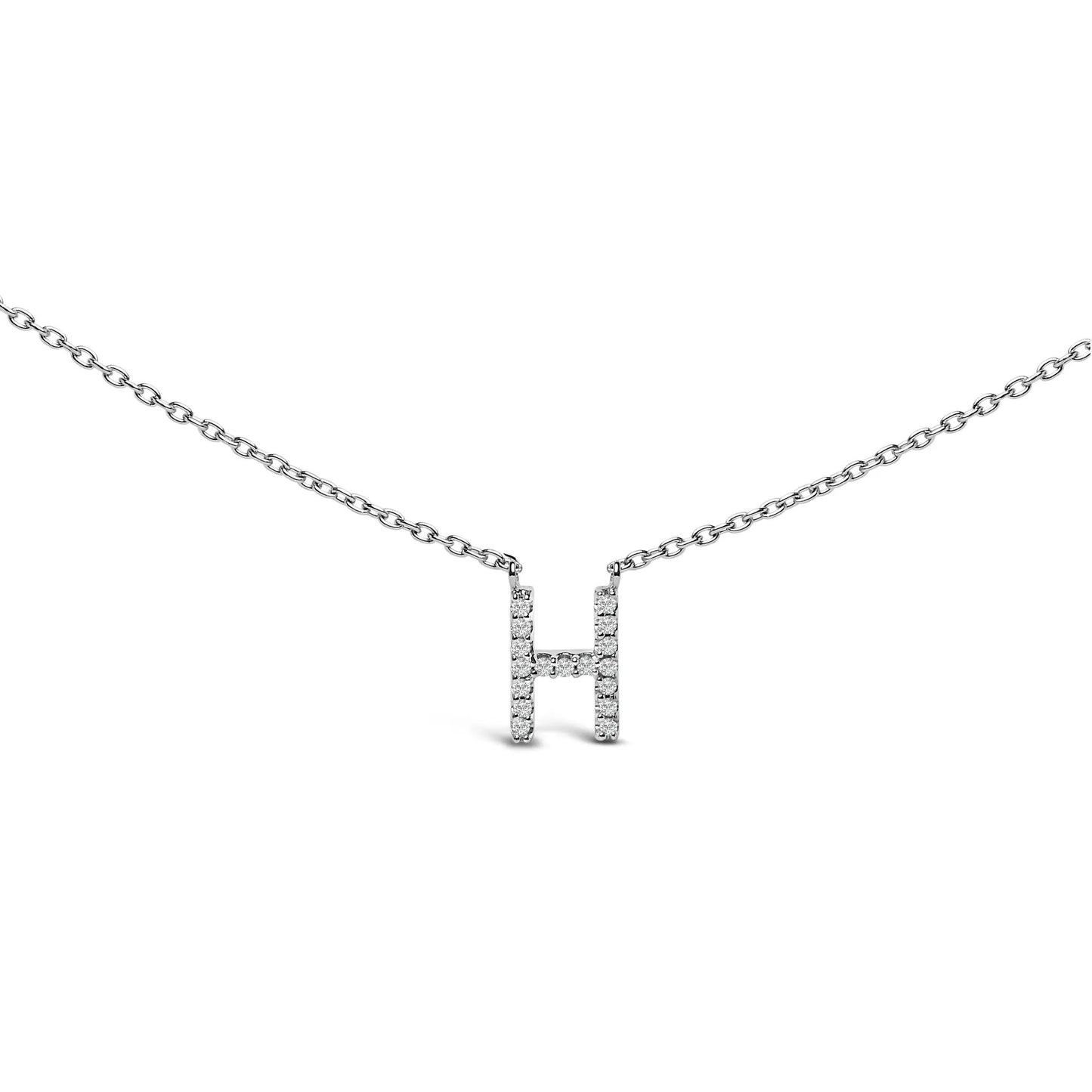 10K white gold diamond-accent A-block initial pendant necklace on Tampa Home & Garden Store