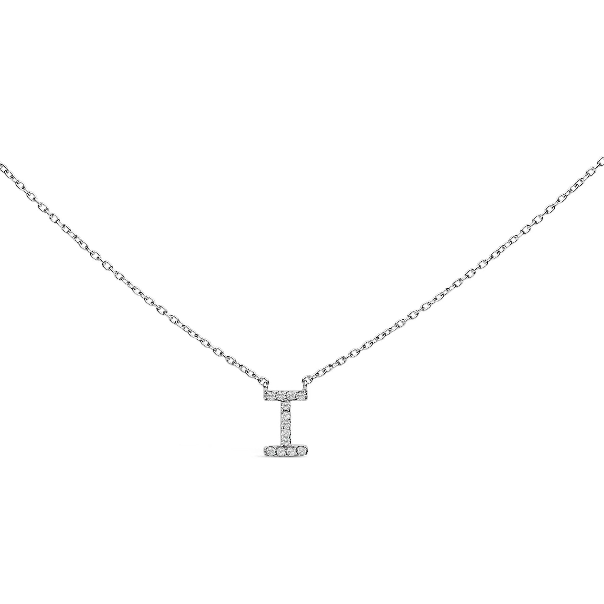 10K white gold diamond-accent A initial pendant necklace by Bids.com on Tampa Home & Garden Store