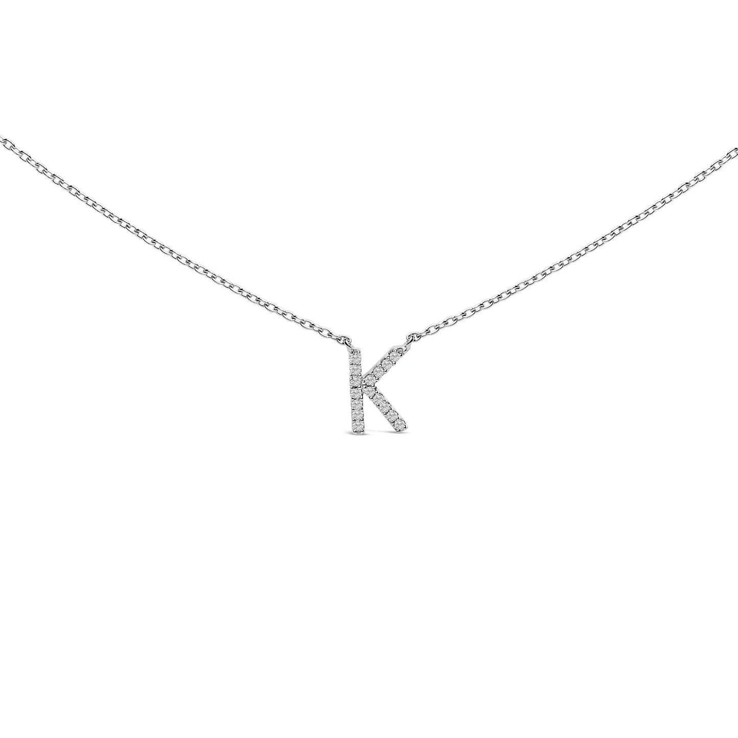 10K white gold diamond-accent A initial pendant necklace on Tampa Home & Garden Store