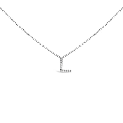 10K white gold diamond-accent A block initial pendant necklace by Bids.com on Tampa Home & Garden Store