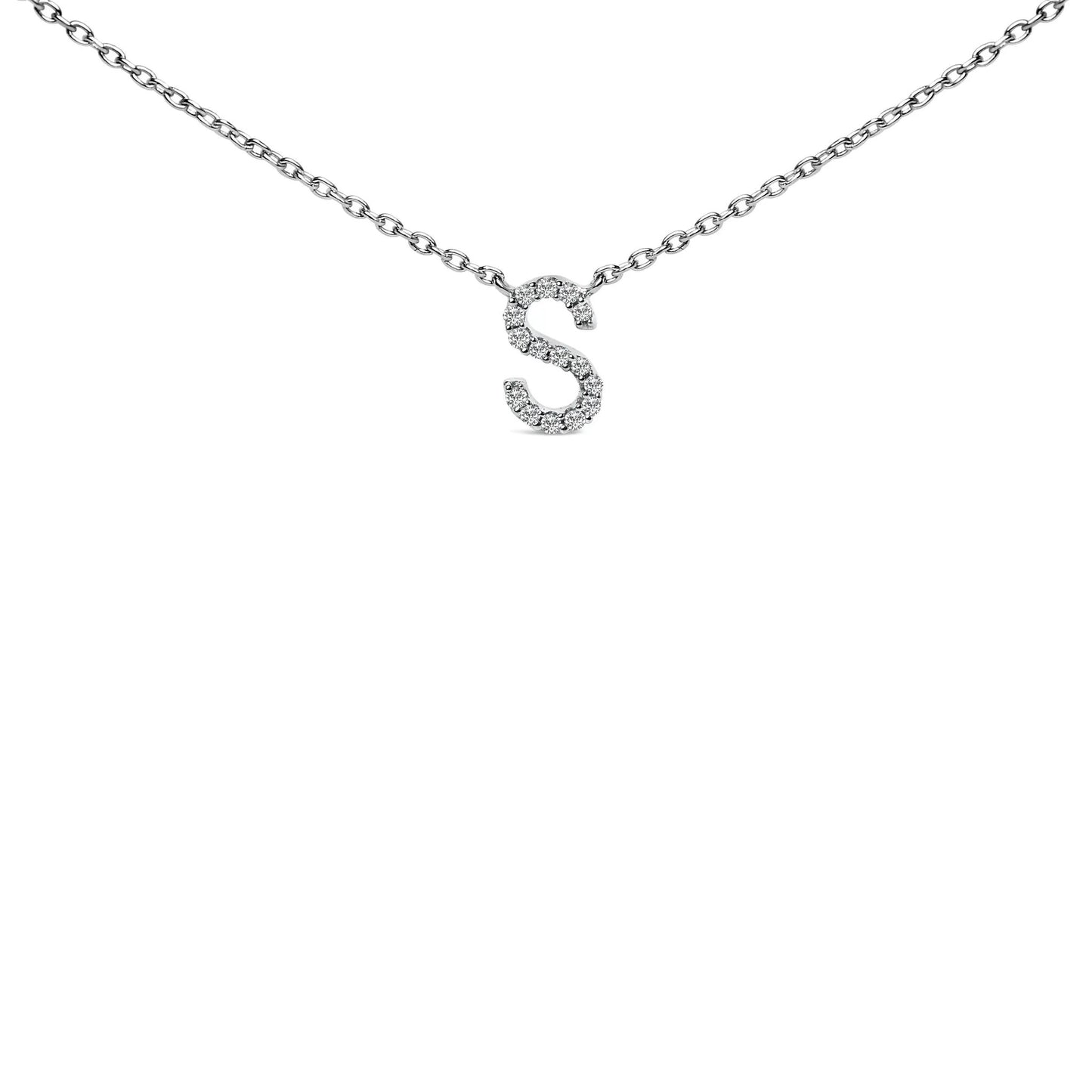 10K white gold diamond-accent A initial pendant necklace by Bids.com on Tampa Home & Garden Store