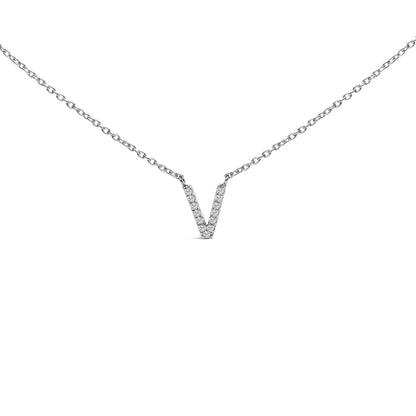 A-block initial pendant necklace in 10K white gold with diamond accents on Tampa Home & Garden Store