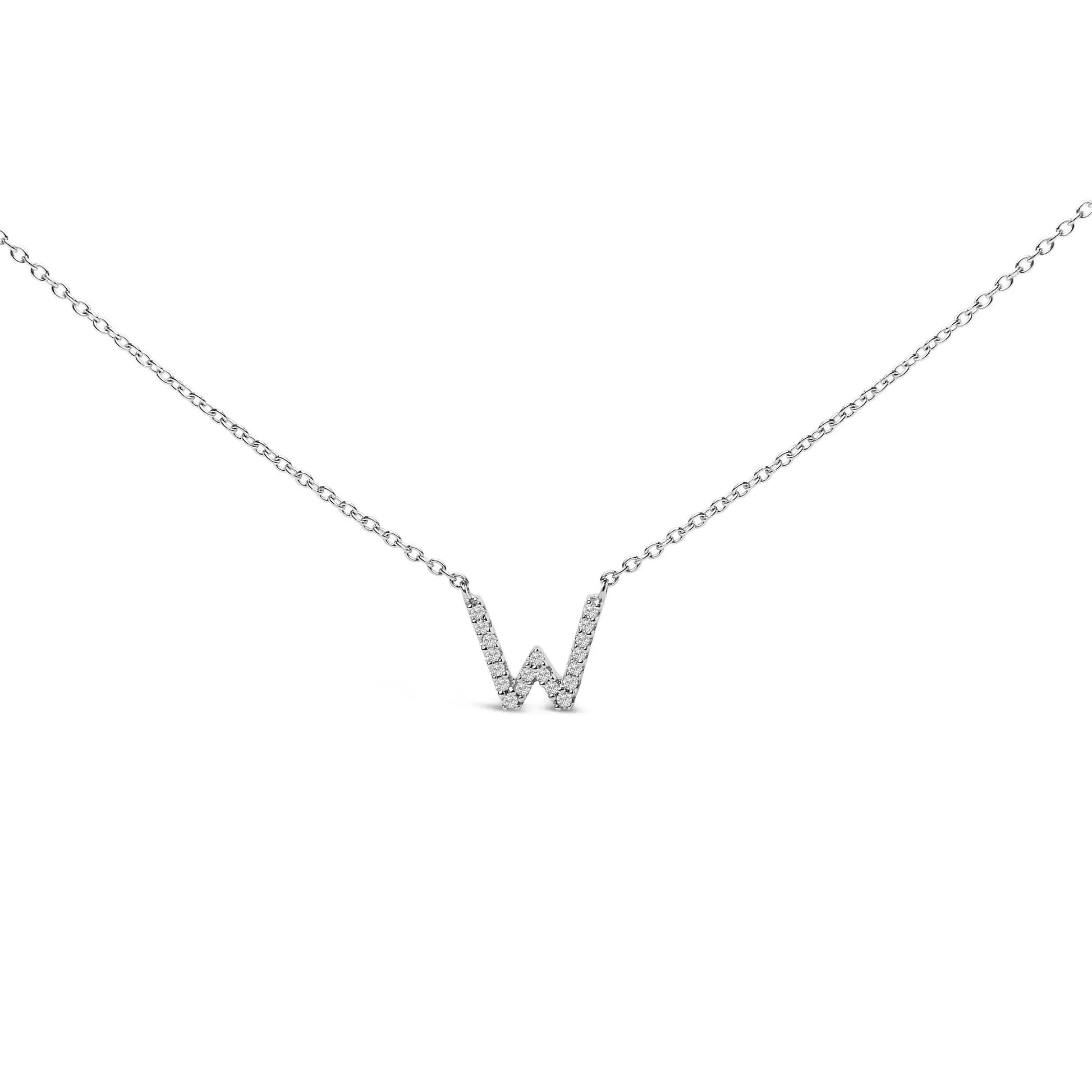 10K white gold diamond-accent A initial pendant necklace with chain by Bids.com on Tampa Home & Garden Store