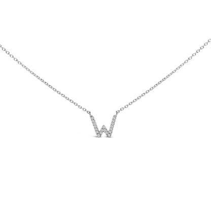 10K white gold diamond-accent A initial pendant necklace with chain by Bids.com on Tampa Home & Garden Store
