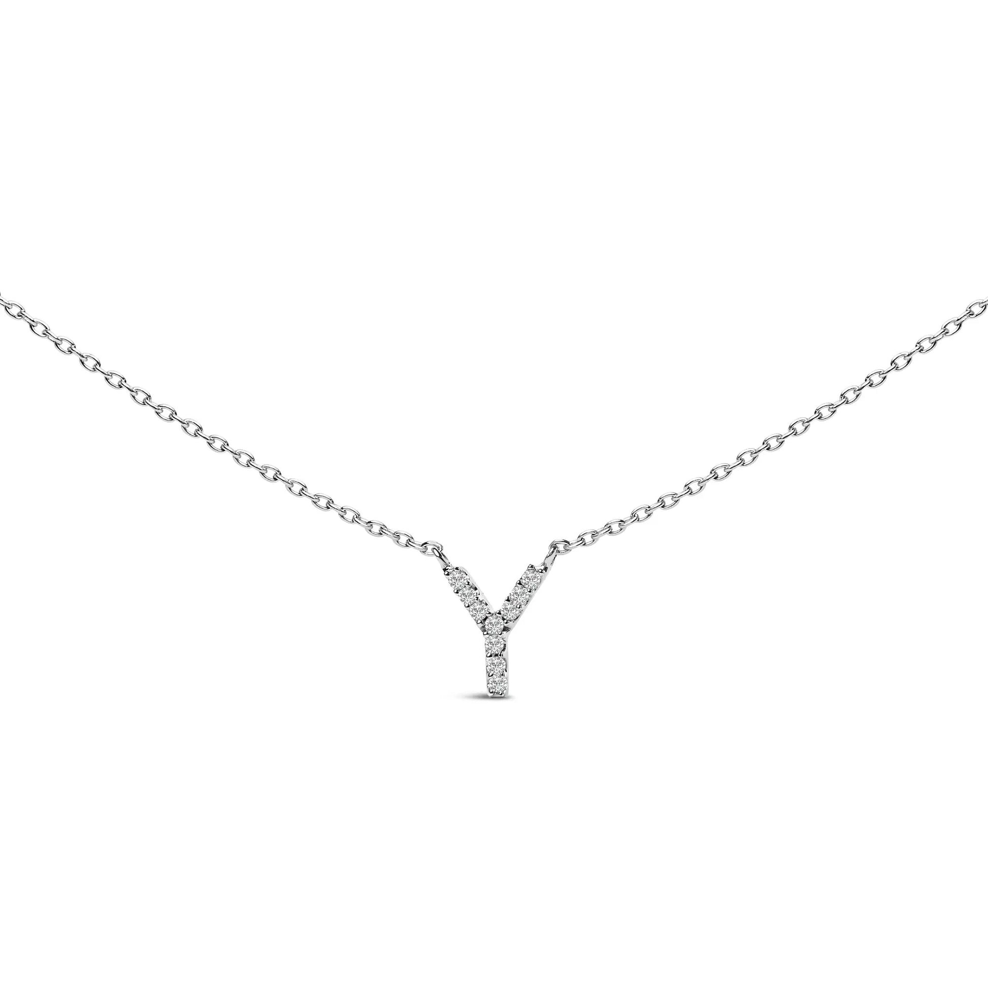 10K white gold diamond-accent A initial pendant necklace with chain by Bids.com on Tampa Home & Garden Store