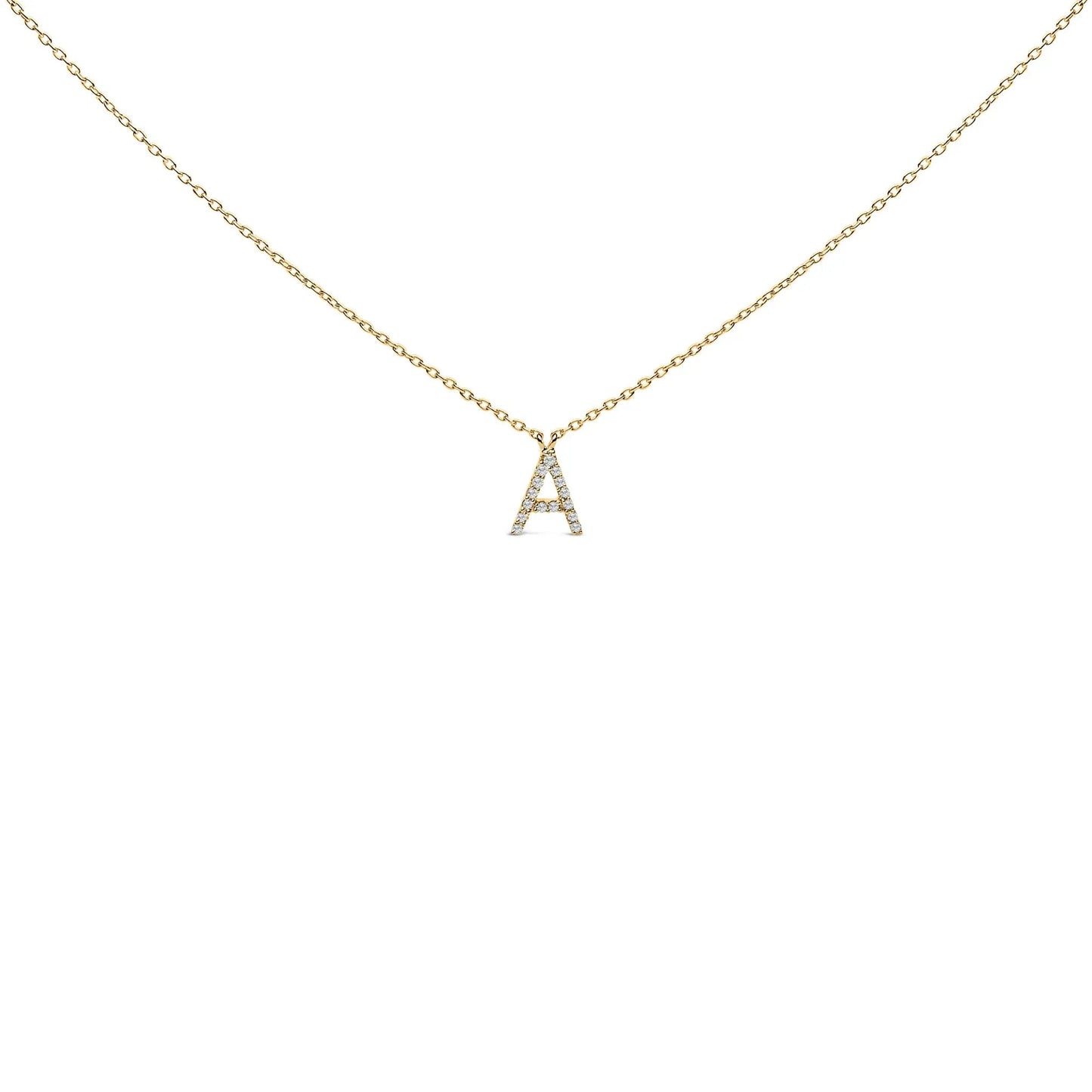 10K white gold A initial pendant necklace with diamond accents by Bids.com on Tampa Home & Garden Store