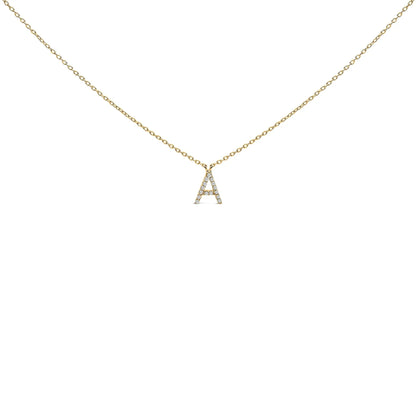 10K white gold A initial pendant necklace with diamond accents by Bids.com on Tampa Home & Garden Store