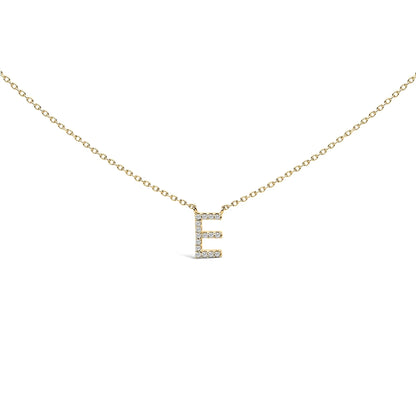 10K white gold A initial pendant necklace with diamond accents on a gold chain on Tampa Home & Garden Store