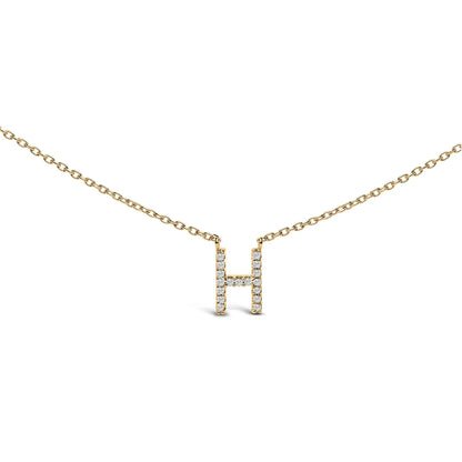 10K white gold diamond-accent A-block initial pendant necklace with diamond-studded frame on Tampa Home & Garden Store