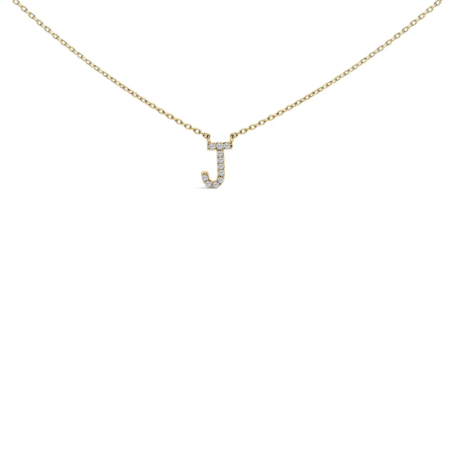 Gold-tone chain necklace featuring diamond-accent A initial pendant from Bids.com on Tampa Home & Garden Store