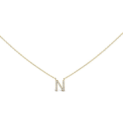 10K white gold diamond-accent A block initial pendant necklace with gold chain on Tampa Home & Garden Store