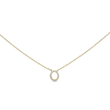 A-block initial pendant necklace with diamond accents on a gold-tone chain on Tampa Home & Garden Store