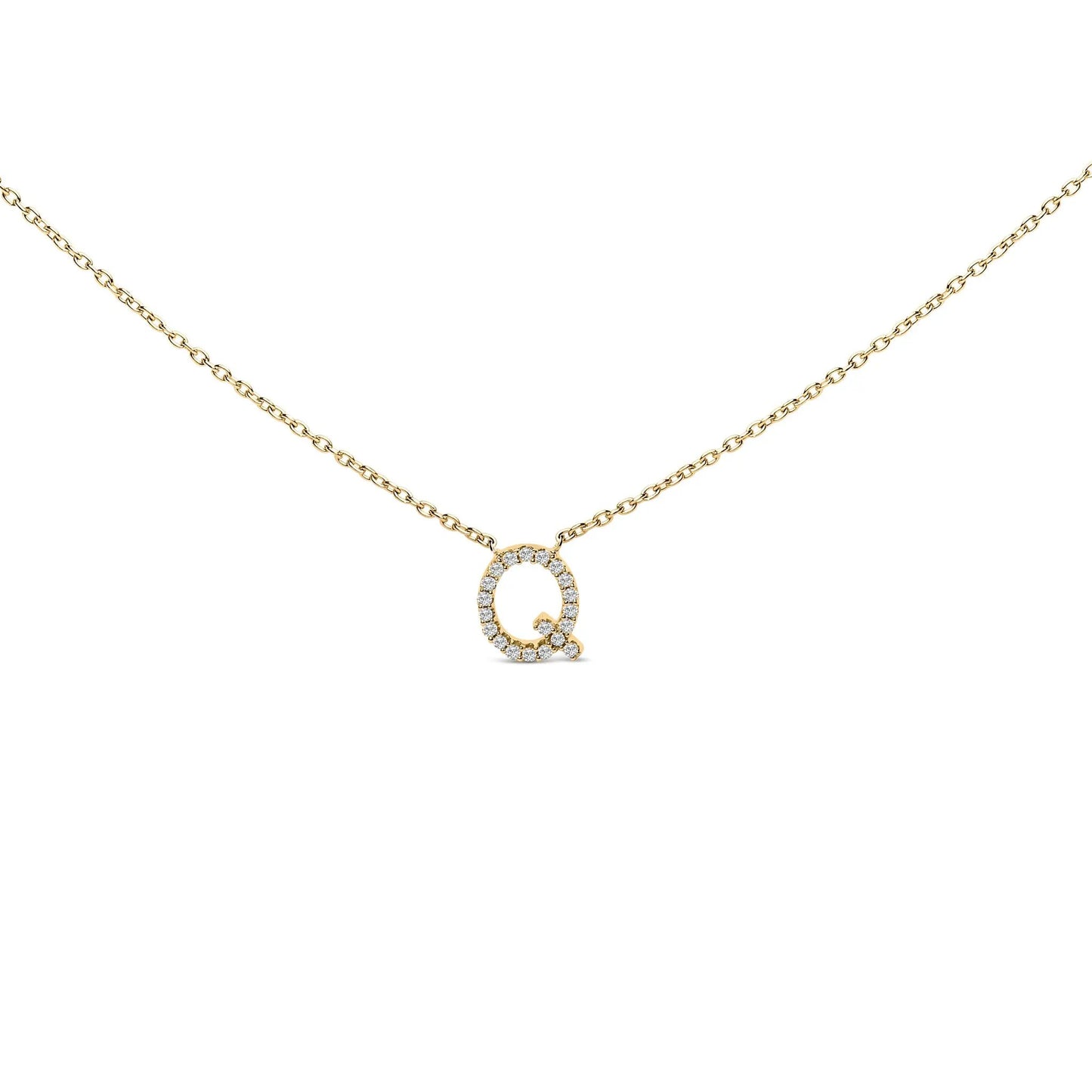 A Initial Pendant Necklace with diamond accents on a gold-tone chain by Bids.com on Tampa Home & Garden Store